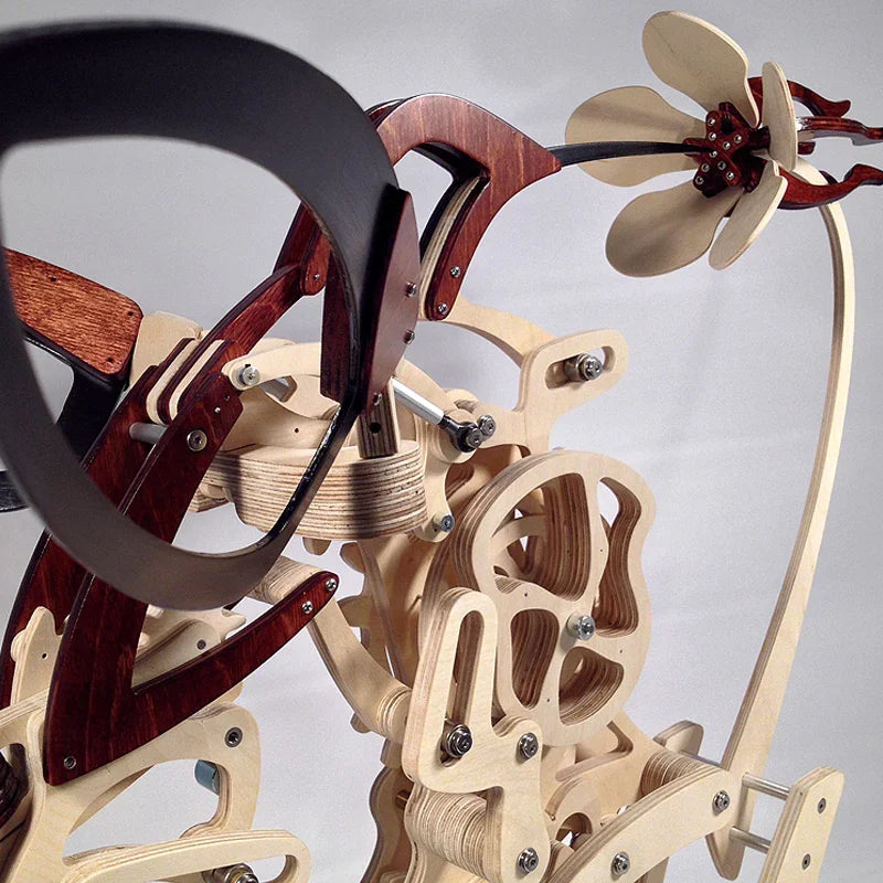 FlutterWood™ Kinetic Sculpture - Handcrafted Wooden Hummingbird in Motion