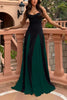 ChromaChic™ - Spaghetti Strap Color Block Swing Maxi Party Dress