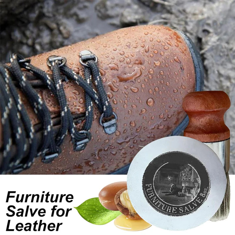 Leather and Furniture Salve and Brush Set (2 Sets)