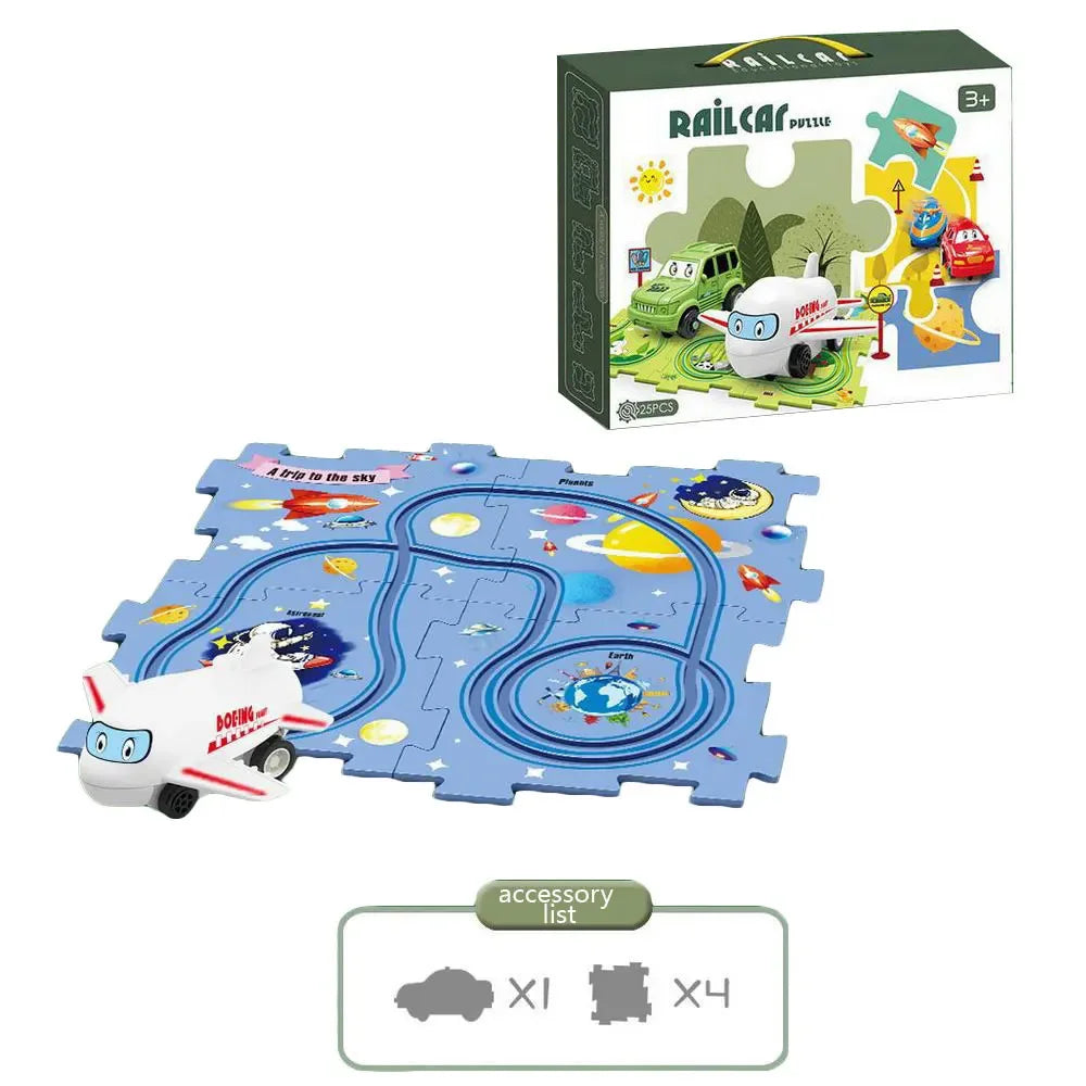 PopCa™ - Puzzle Racer Kids Car Track Set