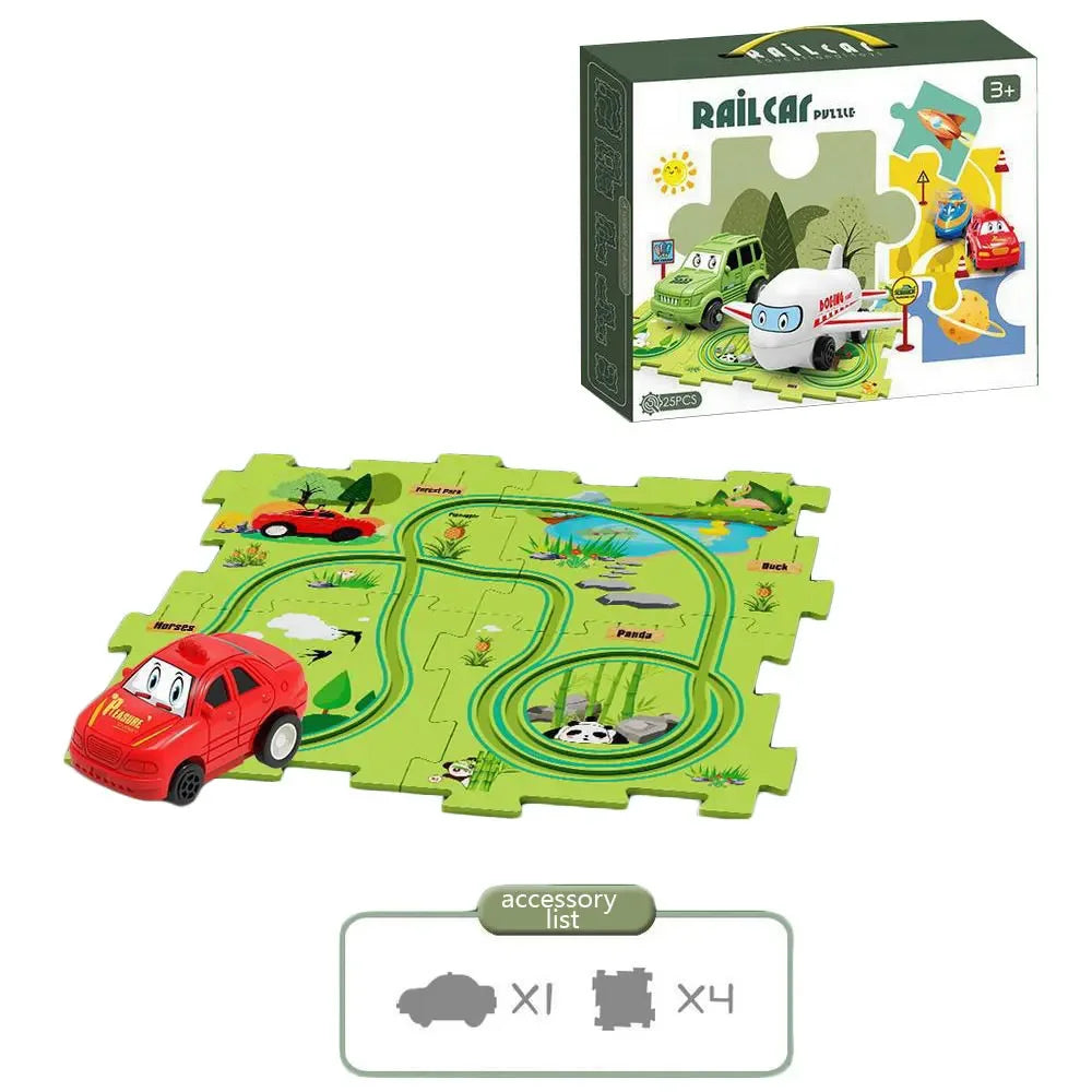 PopCa™ - Puzzle Racer Kids Car Track Set