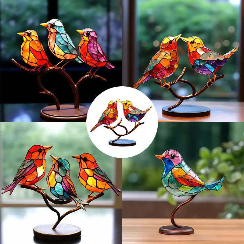 Birds on Branches™ Stained Glass Ornament