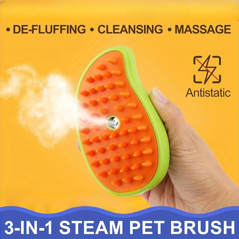 Purr™ - Steamy Cat Brush (Anti-Static & Non Irritating)