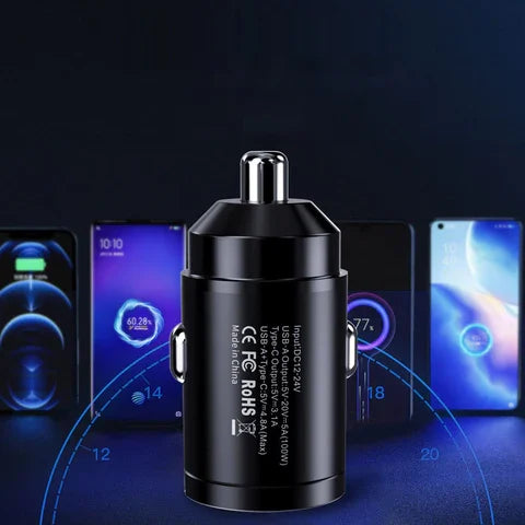 FlexiCar™ - Multi Compatible 100W Fast Charging Car Charger