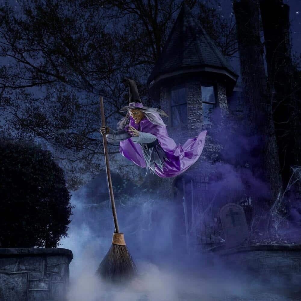 Broom™ - Halloween Props Garden Flying Witch