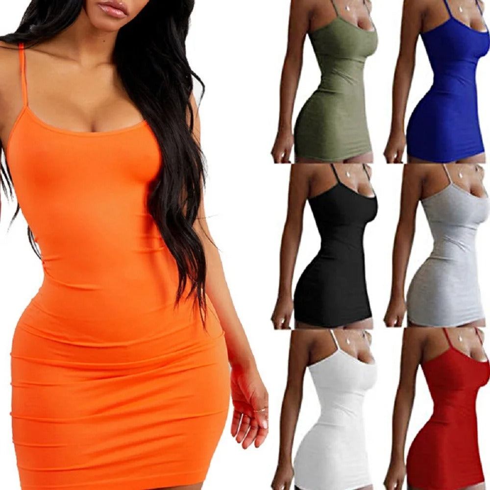 ChillOut™ - Spaghetti Strap Camisole Mini Dress